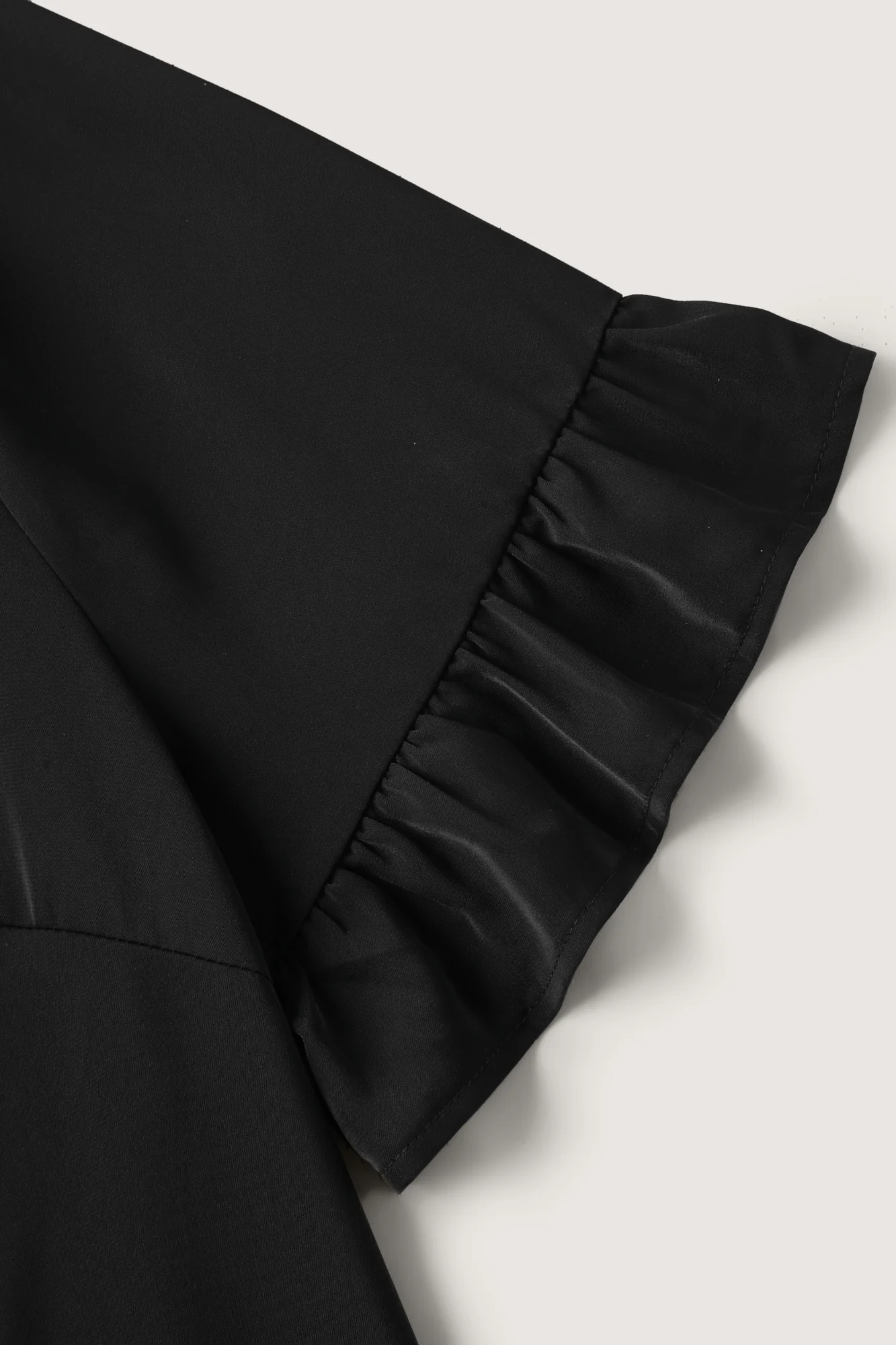 Metallic Detail Neck Cut-Out Blouse