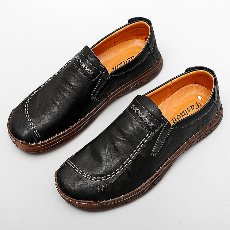 Men's Handmade Slip-on Casual Leather Shoes