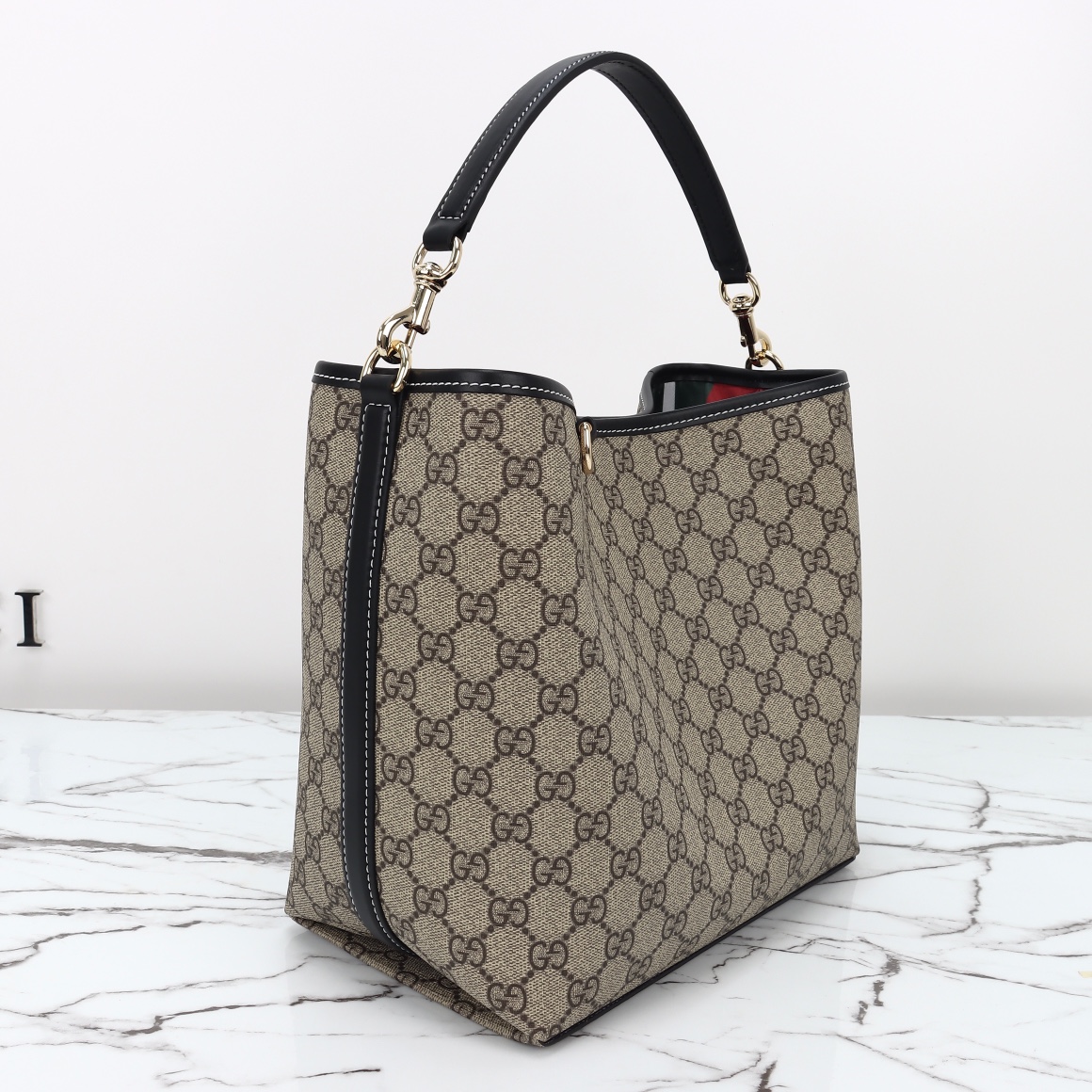 Gucci GG Emblem Medium Bucket Bag 815103 FAD6L 9741