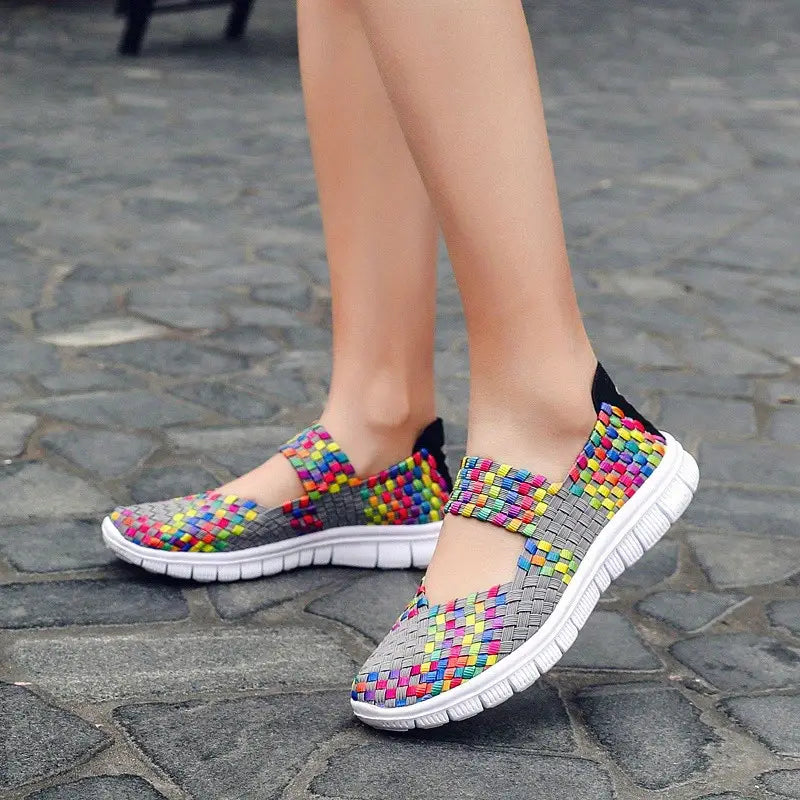 Handmade Woven Women's Orthopedic Soft Sole Non-Slip Walking Shoes 60% Off Flash Sale