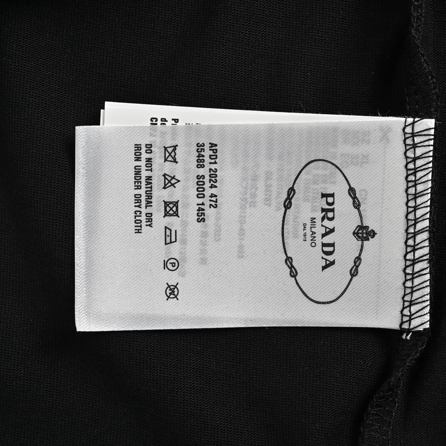 Prada 25ss triangle logo nylon pocket patchwork short sleeves
