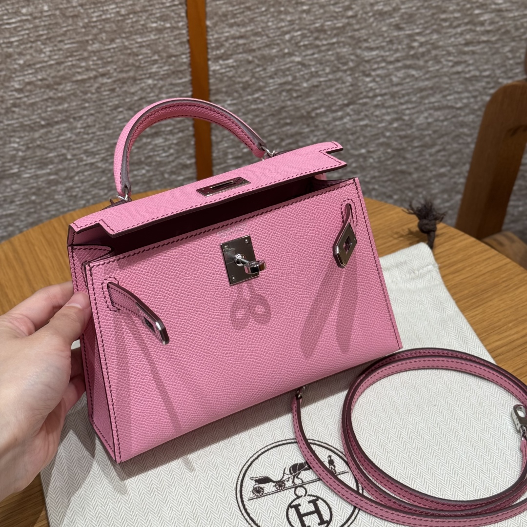 Hermes mini kelly2 5PPink handbag (handmade to order)