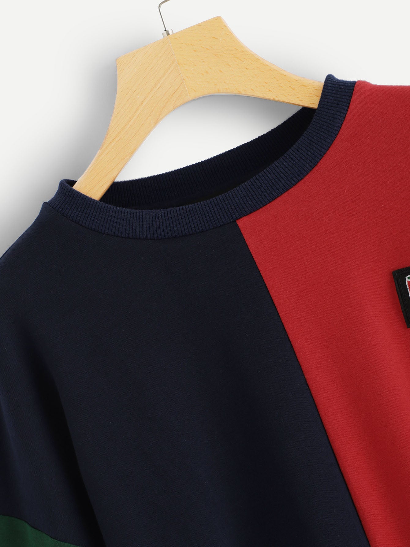 SHEIN Color Block Letter Print Sweatshirt