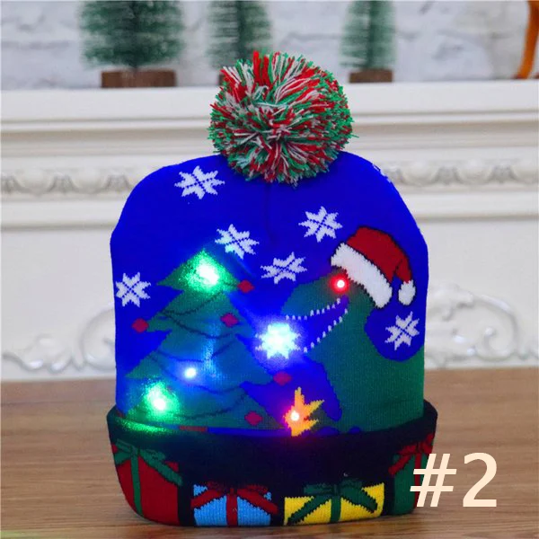 (🔥Early Christmas Sale- SAVE 48% OFF) Christmas Theme LED Beanies--BUY 4 FREE SHIPPING