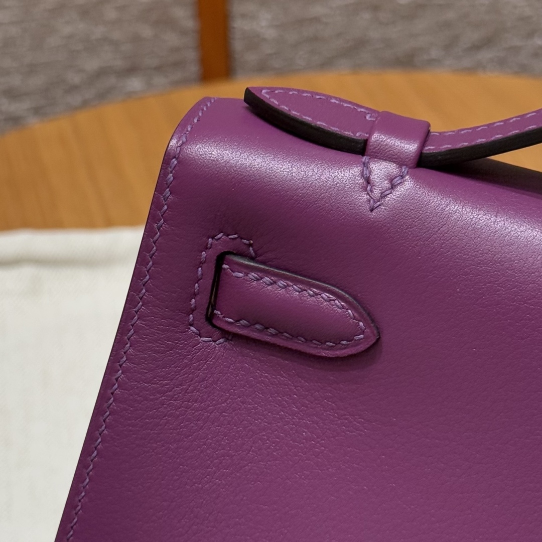 Hermes Kelly Pochette1 P9Anemone Handbag (Handmade Custom)