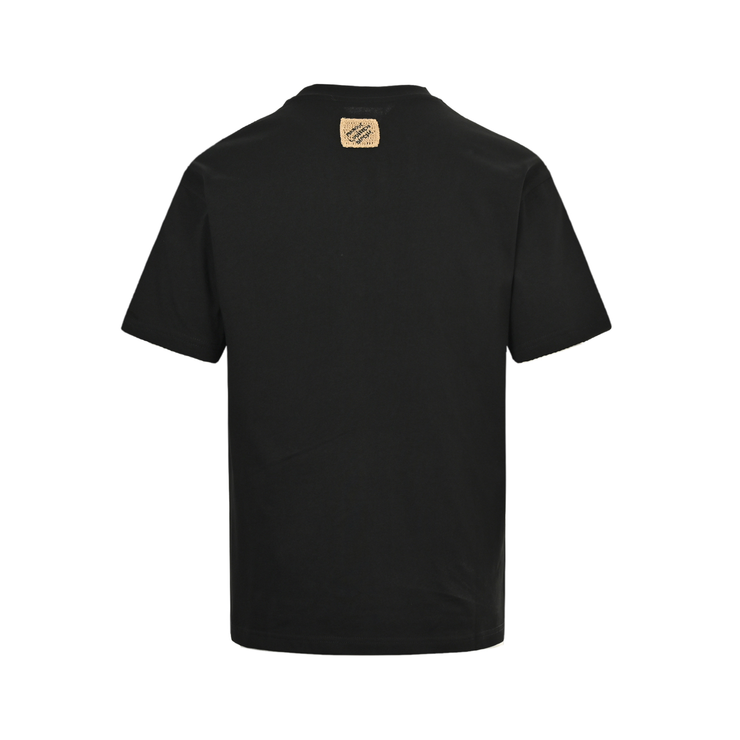 Louis Vuitton 25ss hemp rope lettering embroidered short sleeve
