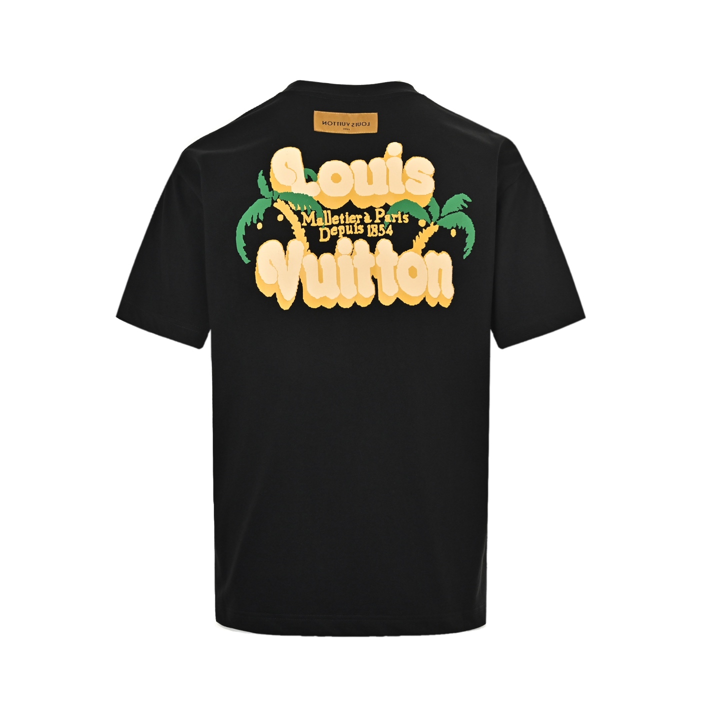 Louis Vuitton 25ss coconut palm letter logo foam print short sleeves