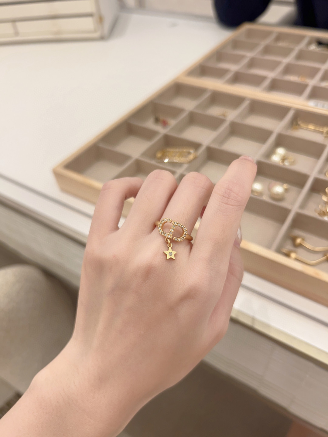 Dior Pentagram CD Ring