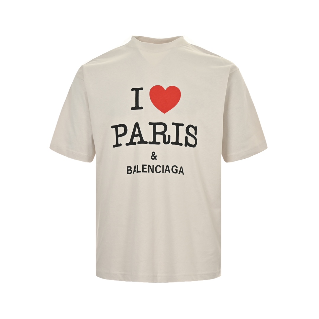 Balenciaga 24ss Love letter print short sleeve