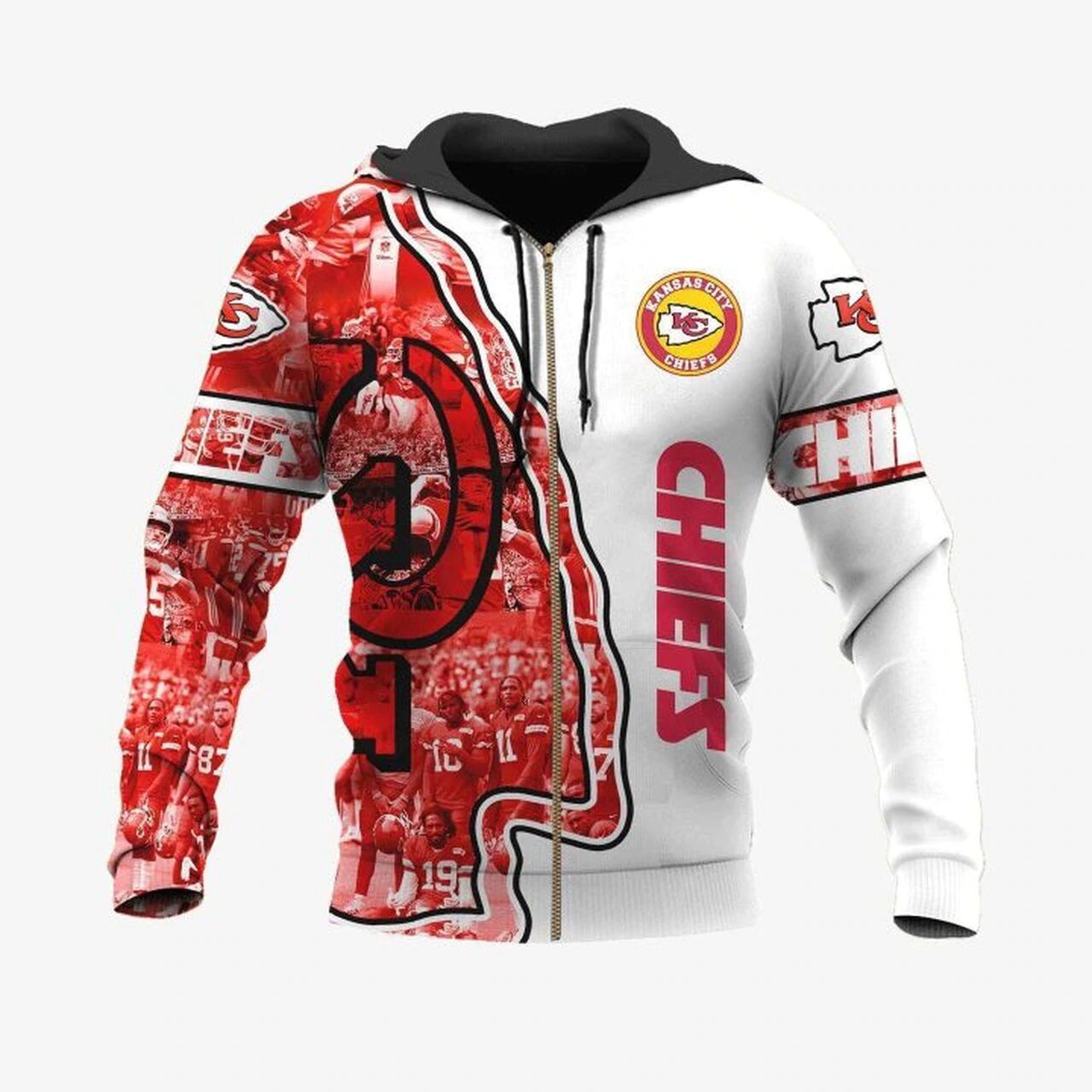 KANSAS CITY CHIEFS 3D HOODIE KKCC017