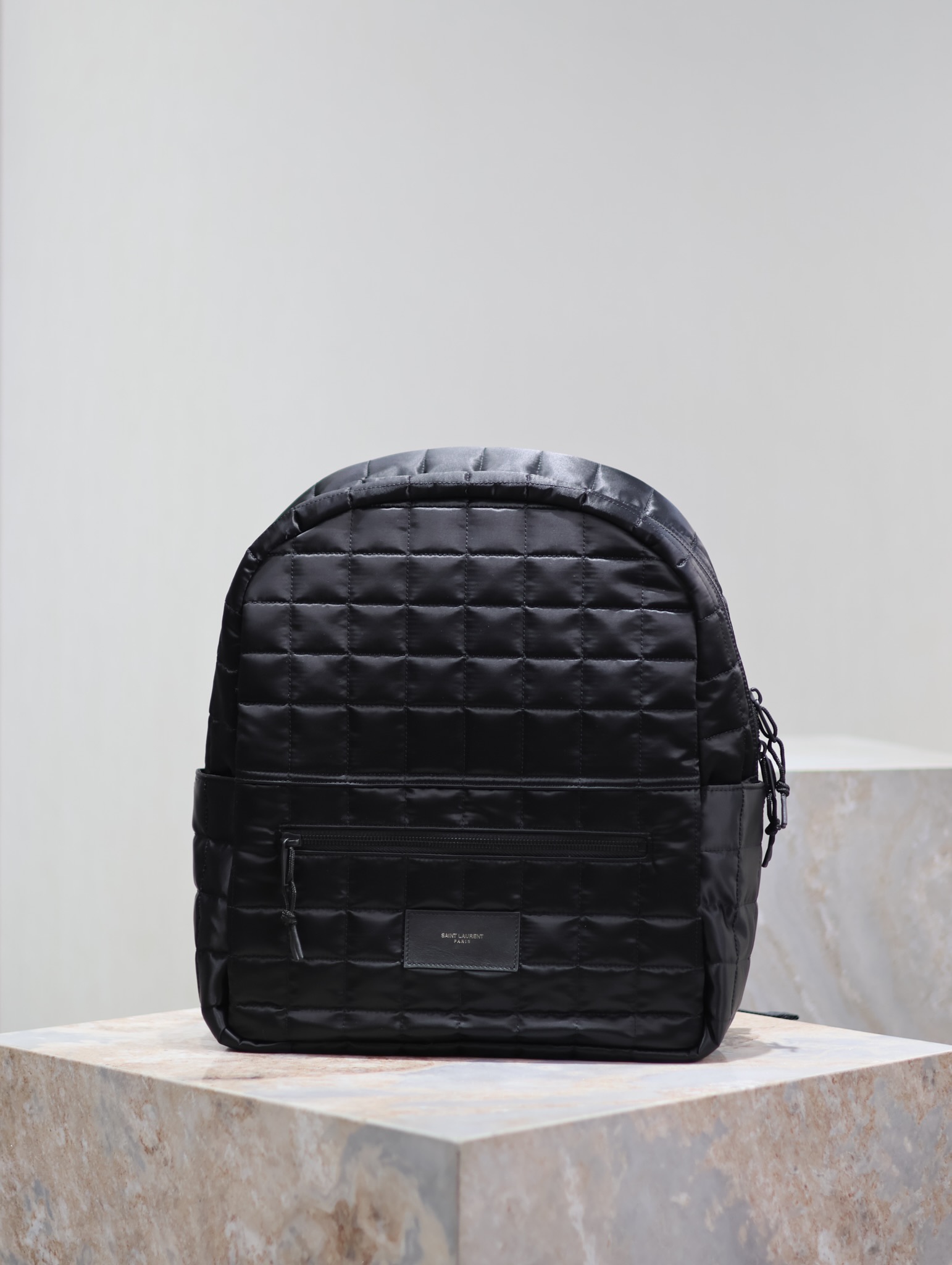 Yves Saint Laurent Plaid Nylon Backpack Bag 623698