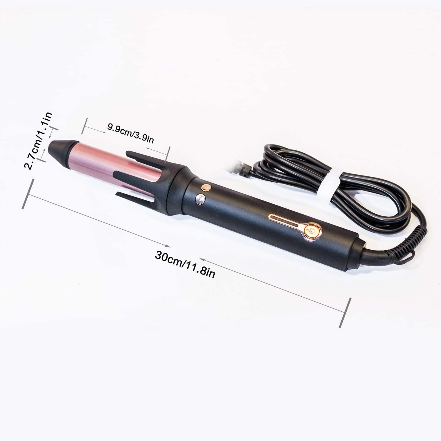 Hair Curlers Automatic Curling Iron Hair Styling Ceramic Professional Roller Rotating Curl Iron Curling Wand (Black & White)