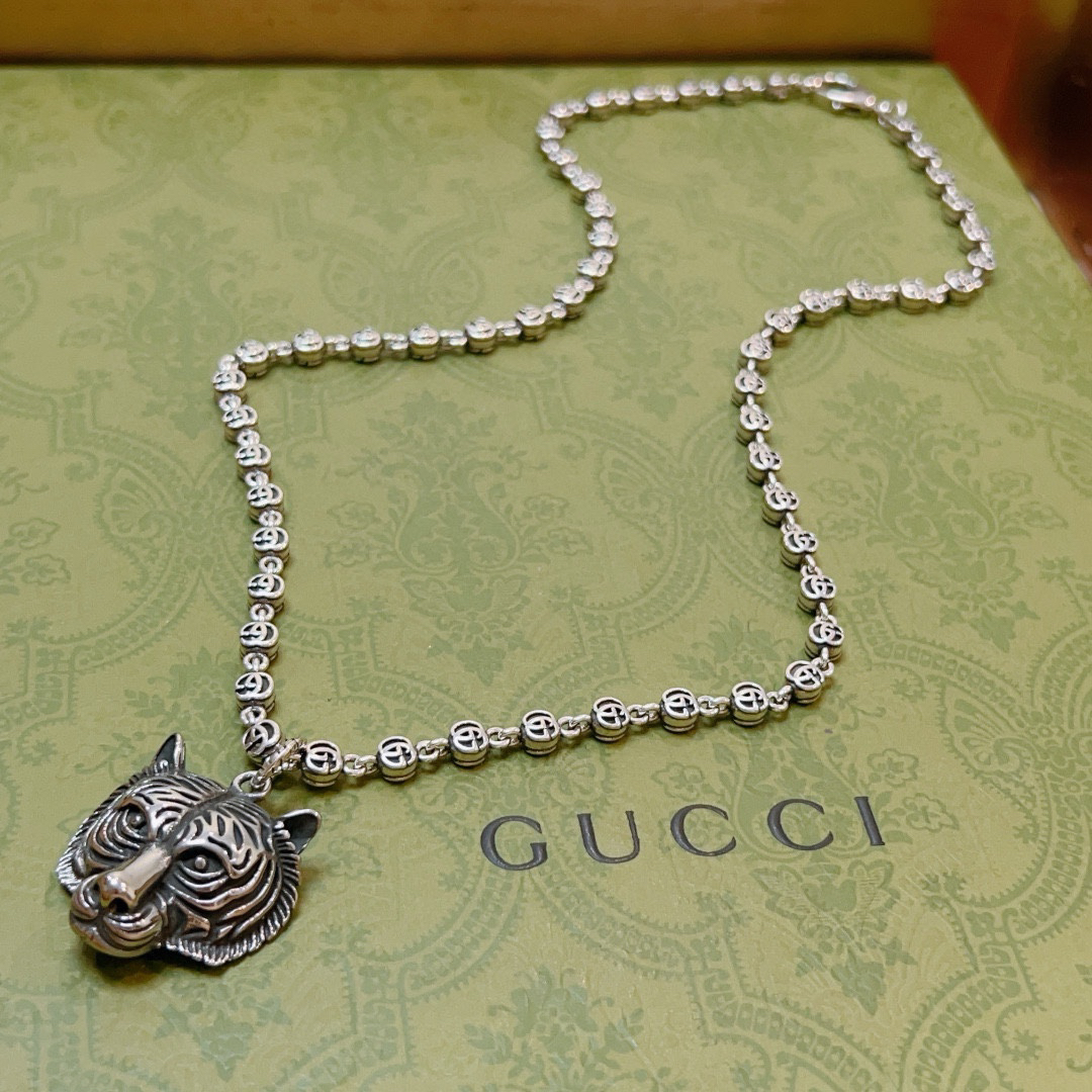 Gucci Anger Forest Series Tiger Head Vintage Necklace