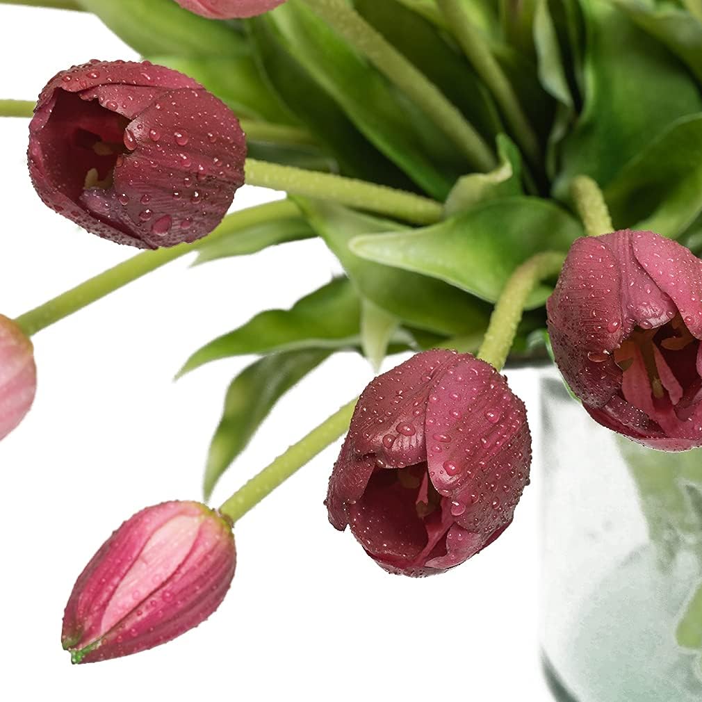 🔥On Sale🔥Artificial Tulips Flowers - Real Touch Latex Bouquet - UV resistant, Waterproof，Windproof