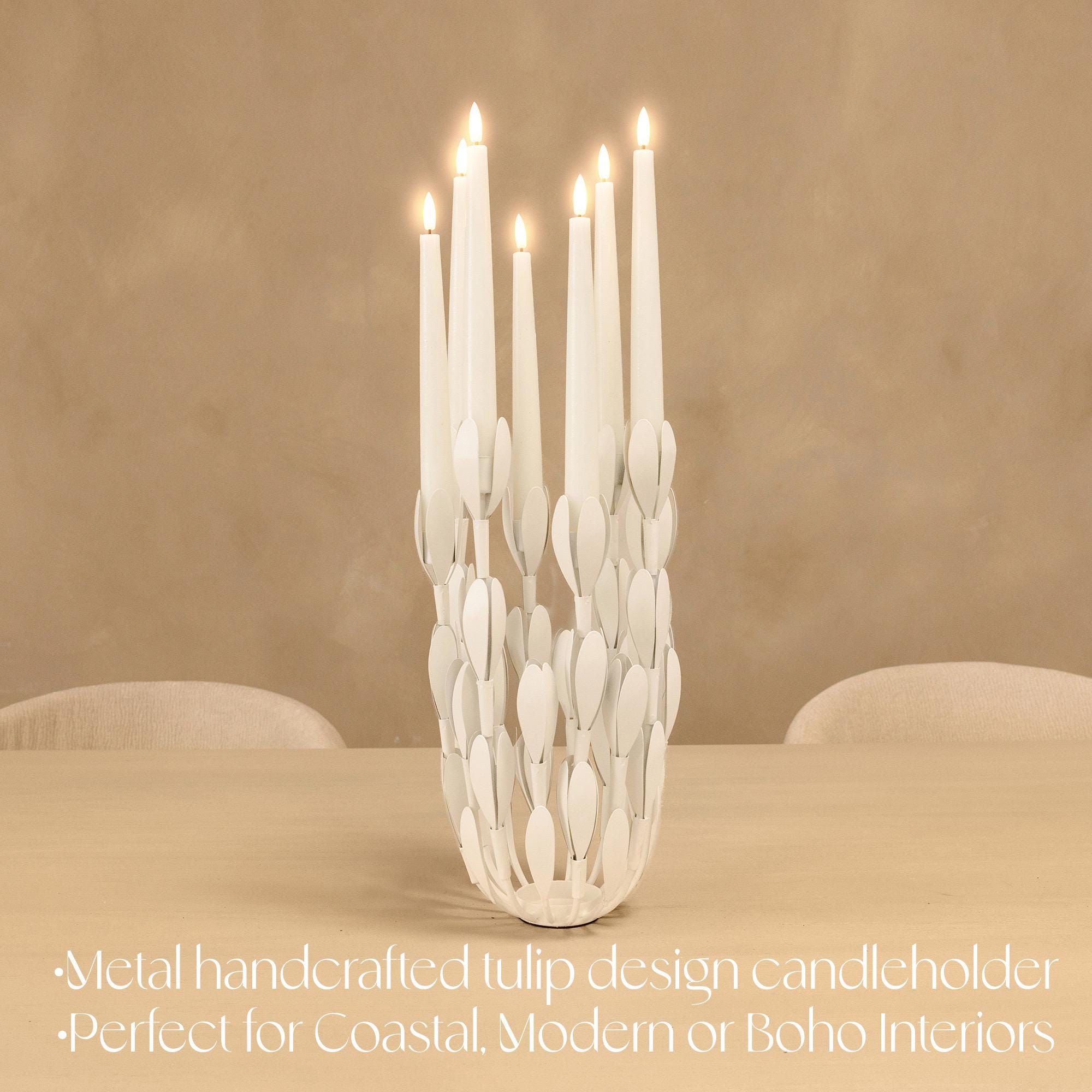 🔥ON SALE ALERT!🔥Ivory Tulip Metal Candle Holder Decoration