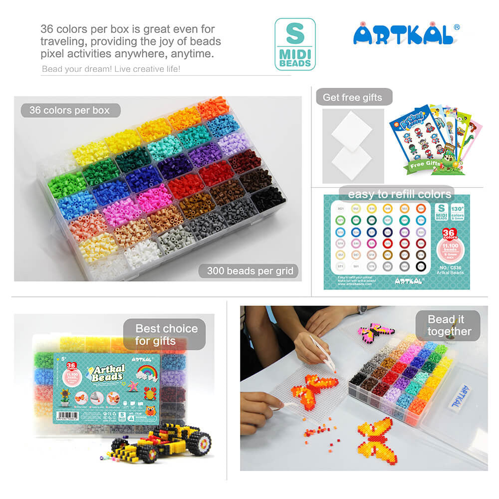 36 Color Box Set S-5mm Midi Artkal beads CS36