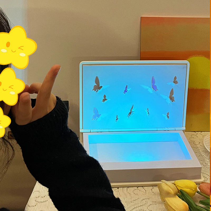 📚🦋Limited Edition Dynamic Stained Butterfly Book Lamp🌈🌈（Can emit 16 vibrant colors）