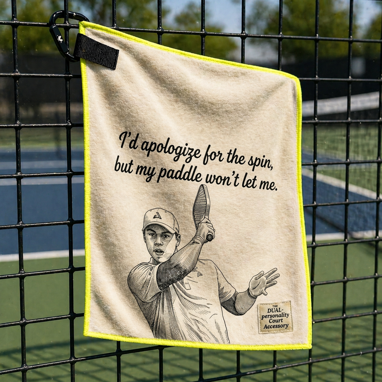 🎾Pickleball Humor Towel Set with Carabiner Clips (2 Pack) 🥒