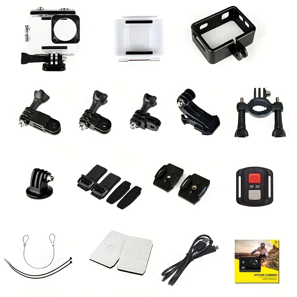 4K/60fps Touch Screen Hd Screen 170 Degree Wide Angle Unwaterproof 1181.1inch WiFi Action Camera With Remote Control Max Support 128GB Memory Card (not Included Sd Card )