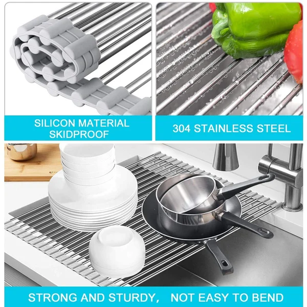 (🔥Hot Sale- SAVE 48% OFF) Portable Stainless Steel Rolling Rack