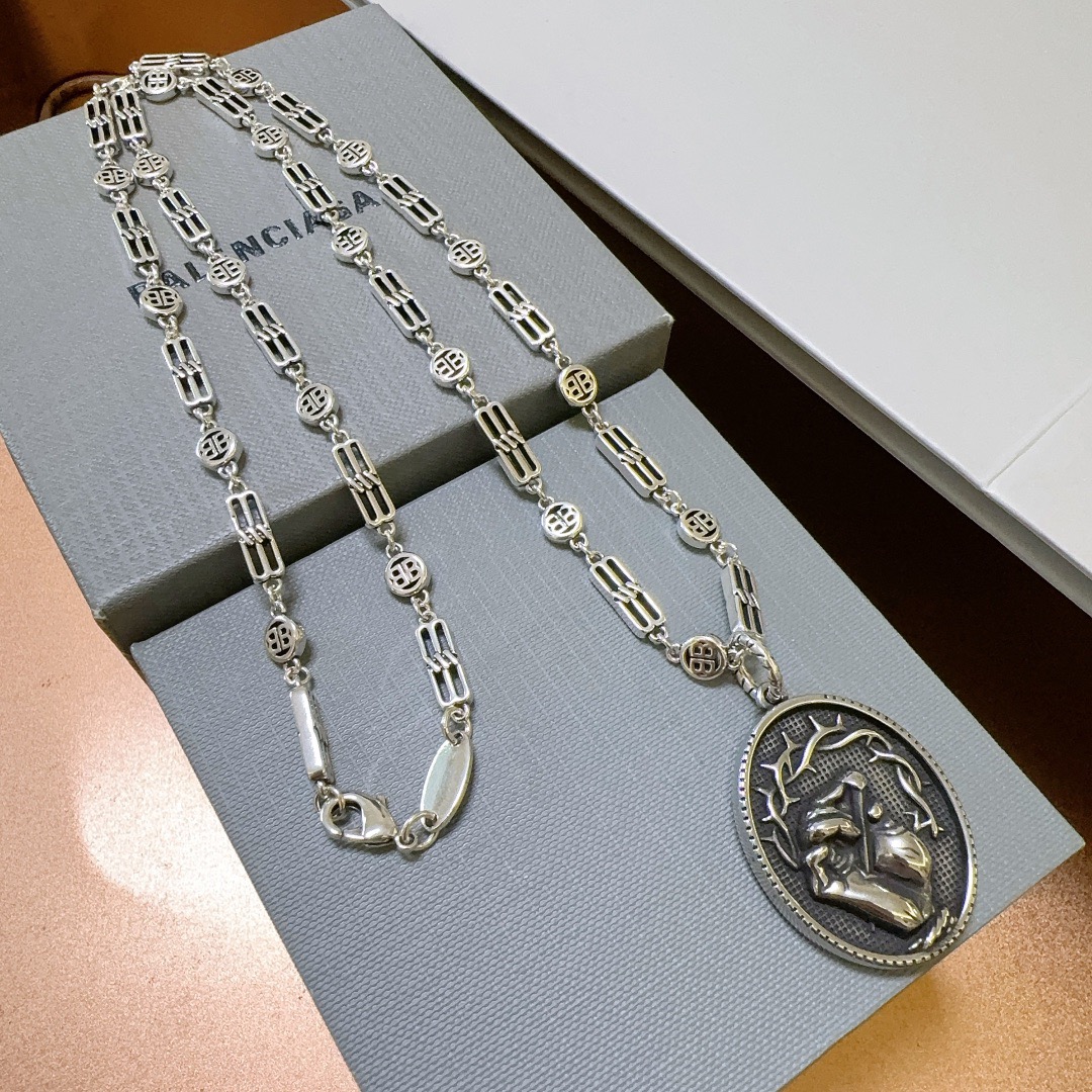 Balenciaga Palm Piercing Chain Necklace