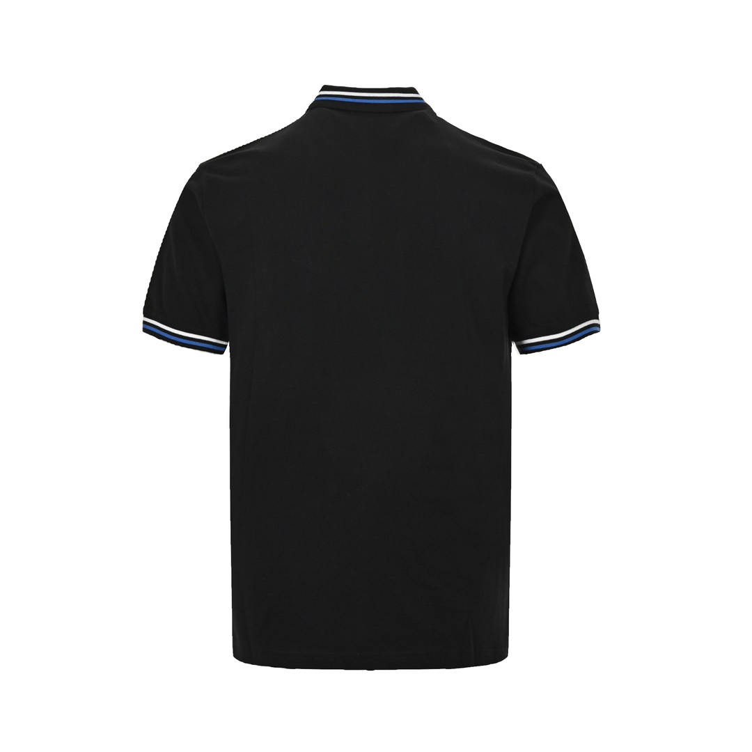 Fendi 24ss collar FF embroidered ribbon Polo short sleeve