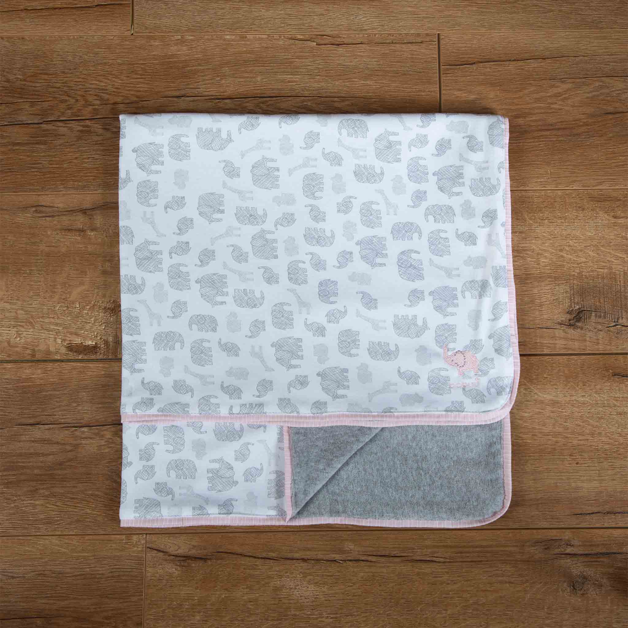 Cobija para bebé Camiseta Elefante Rosa