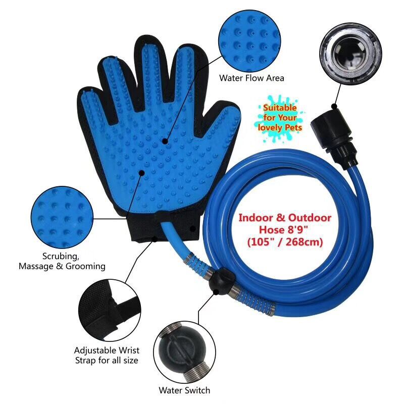🔥Last Day Promotion-[SAVE 50% OFF]-🐶Pet Spa Bath Glove With Sprayer and Scrubber Tool-BUY 2 GET 10% OFF & FREE SHIPPING