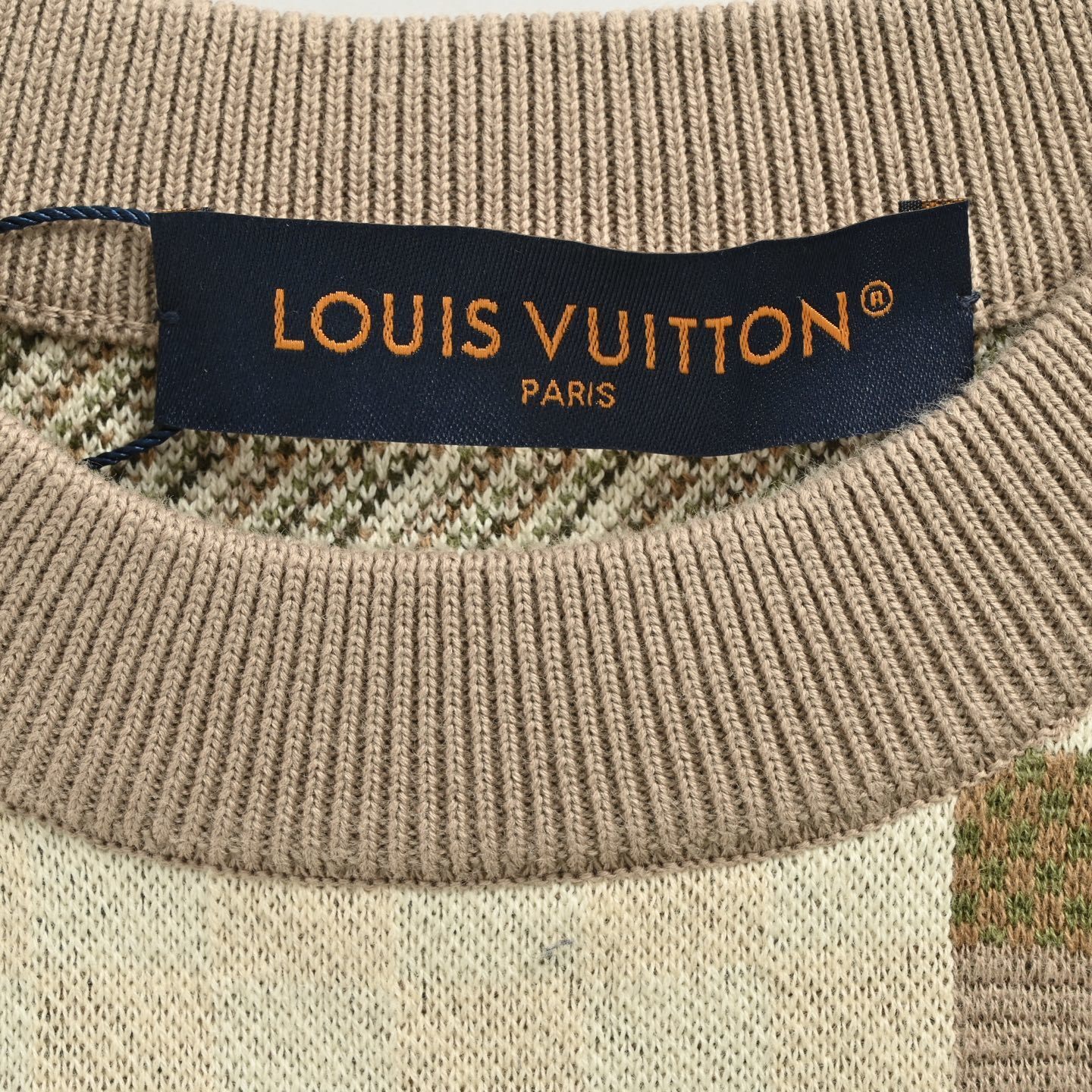 Louis Vuitton 25Fw camouflage mosaic knit sweater