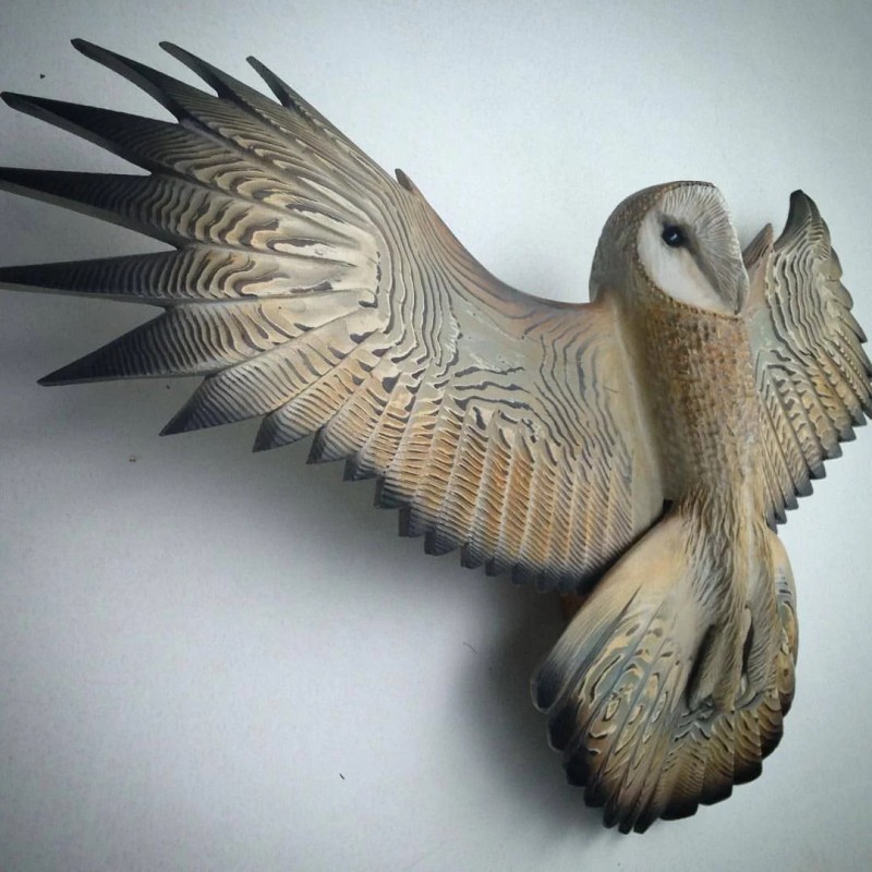 (🔥Father's Day Promotion 60% OFF)-Barn Owl Wall Art - Hand Carved Art-BUY 2 GET 10% OFF & FREE SHIPPING