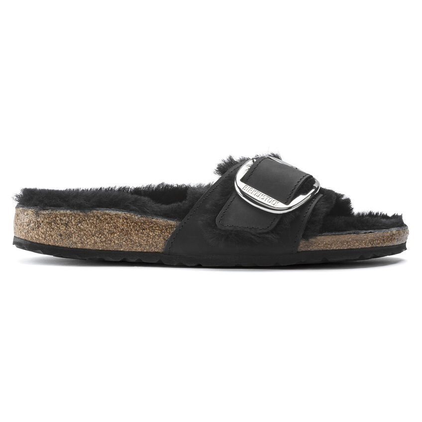 Madrid Big Buckle Shearling Oiled Leather B-88413