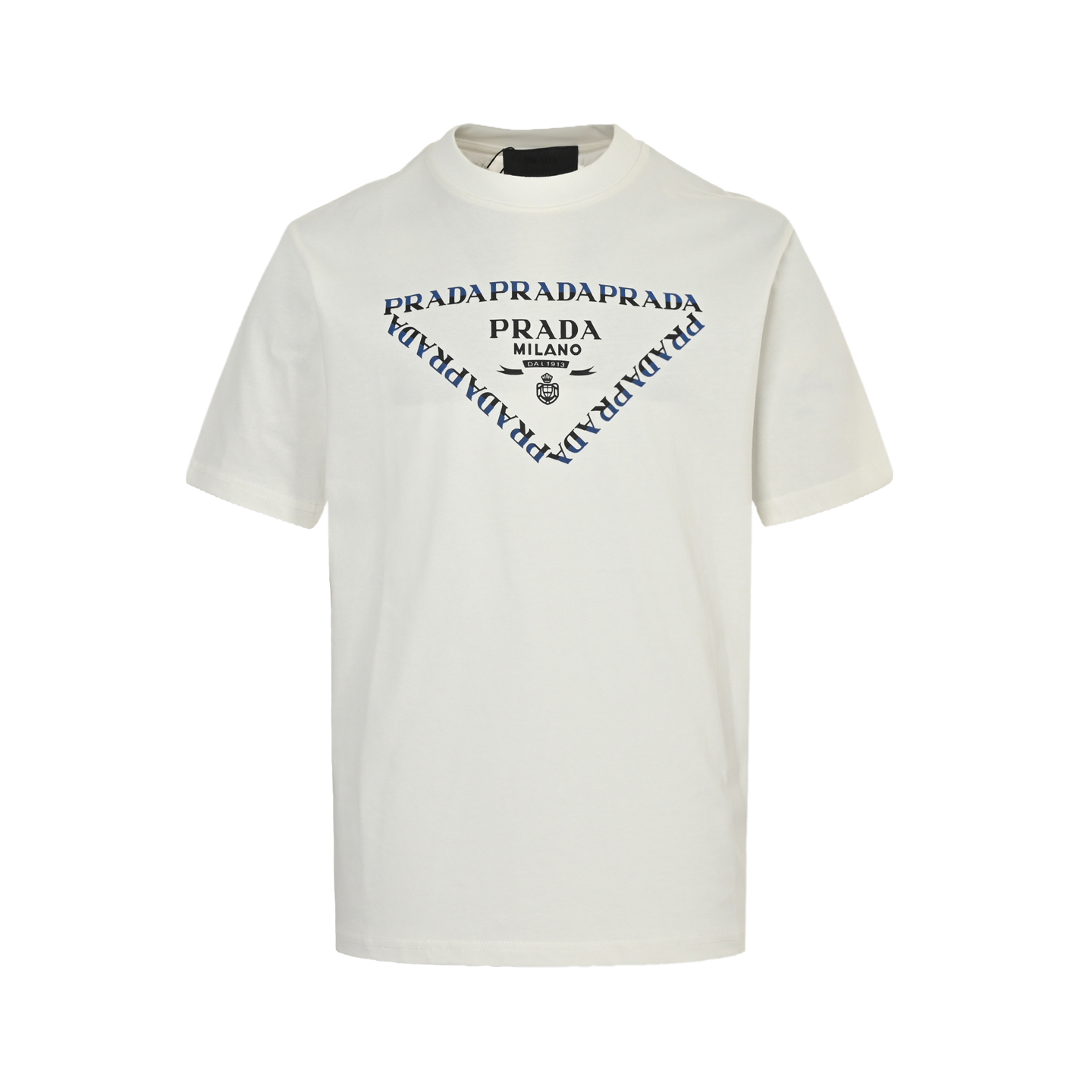 Prada 25ss chest color block logo short sleeve