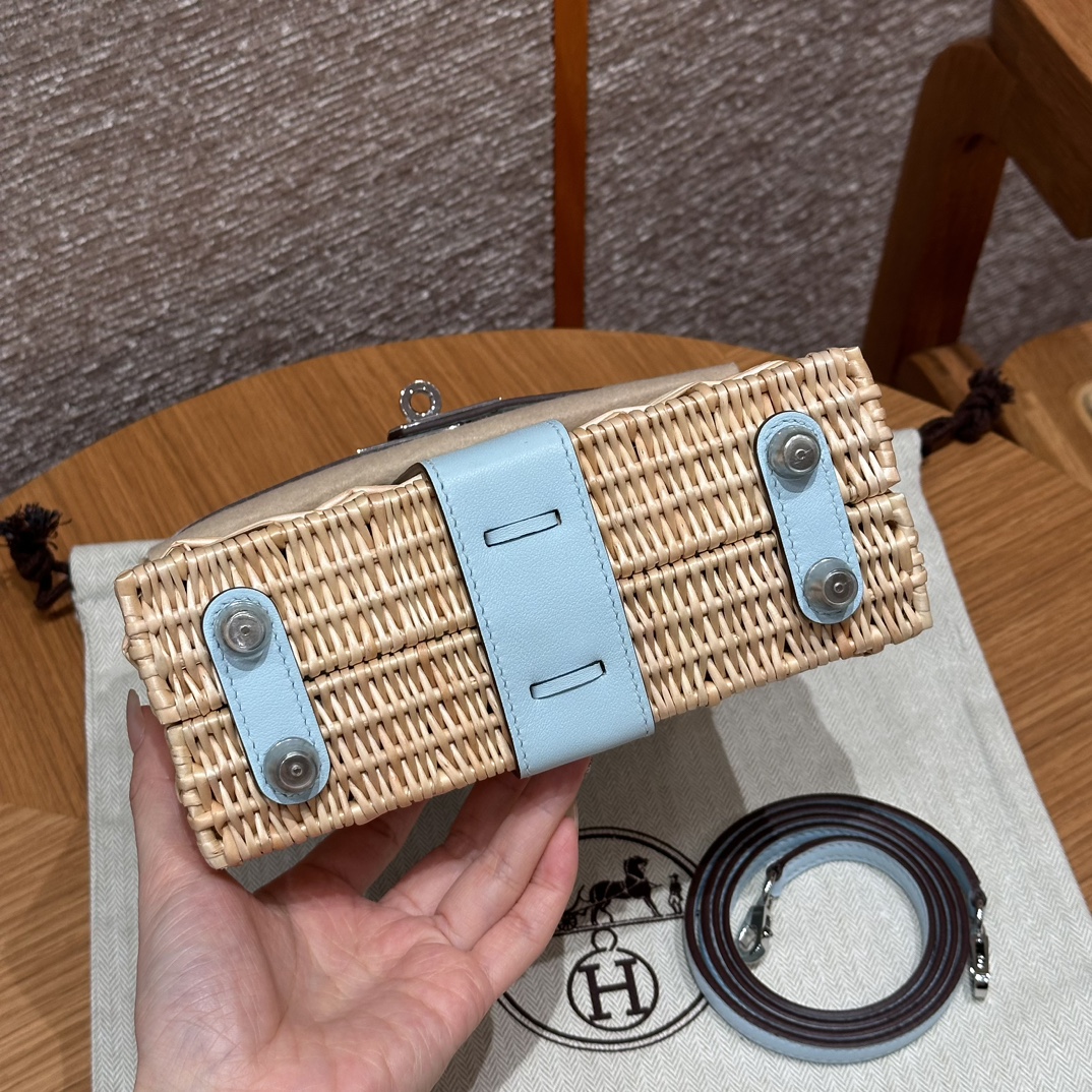 Hermès Kelly Picnic U2Blue zephyr (Handmade to order)