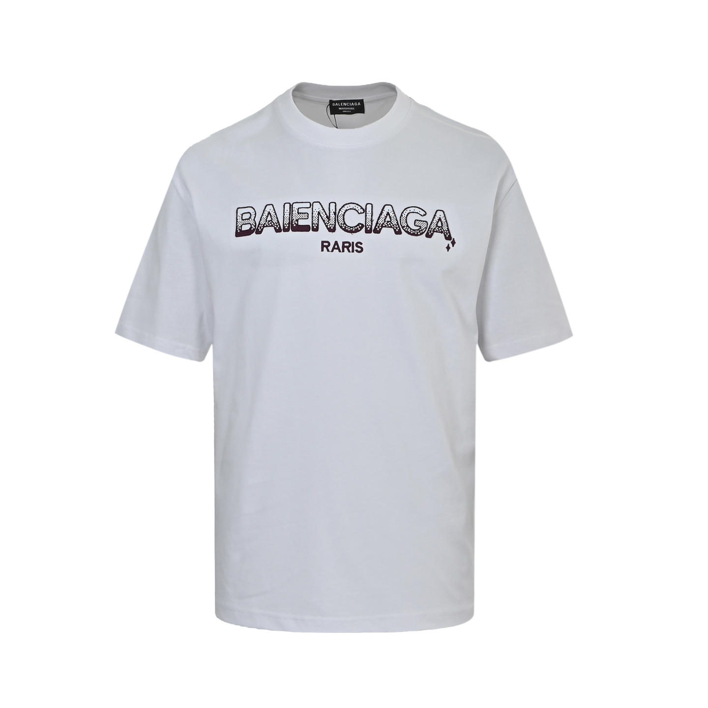 Balenciaga 25ss gradient letter embroidered short sleeve