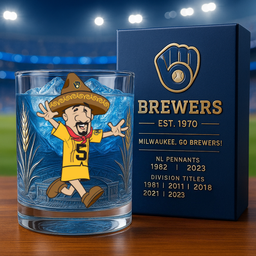 Milwaukee Brewers 55th Anniversary Collectible Glass
