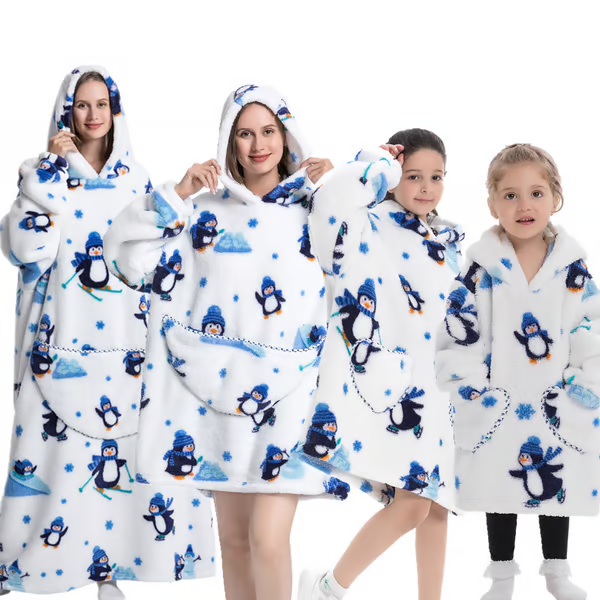 Cozy Oversized Blanket Hoodie with Big Pocket