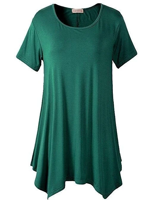 (2024 spring hot sale 50% off Women's）💥 Summer Mid-length Short-sleeved T-shirt Loose Round Neck