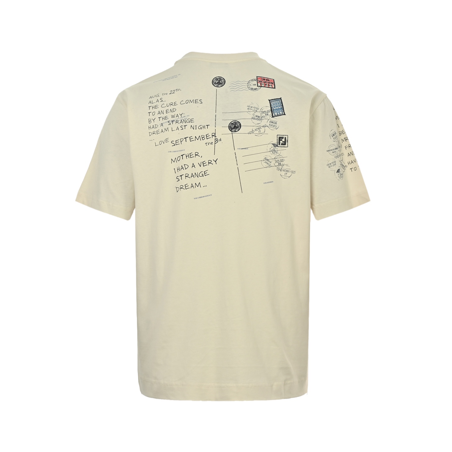Fendi 25ss stamp print short-sleeve shirt