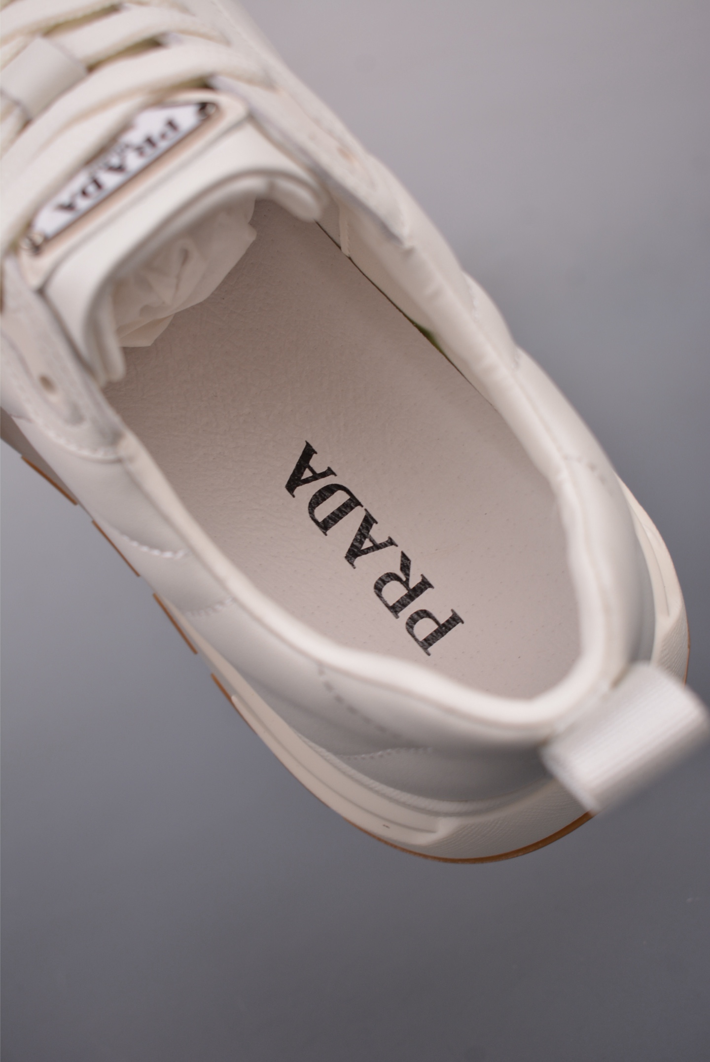 Prada PRAX 01 Triangle Logo Leather Sneakers Diamond Off-White 3D988M_3LF5_FG000