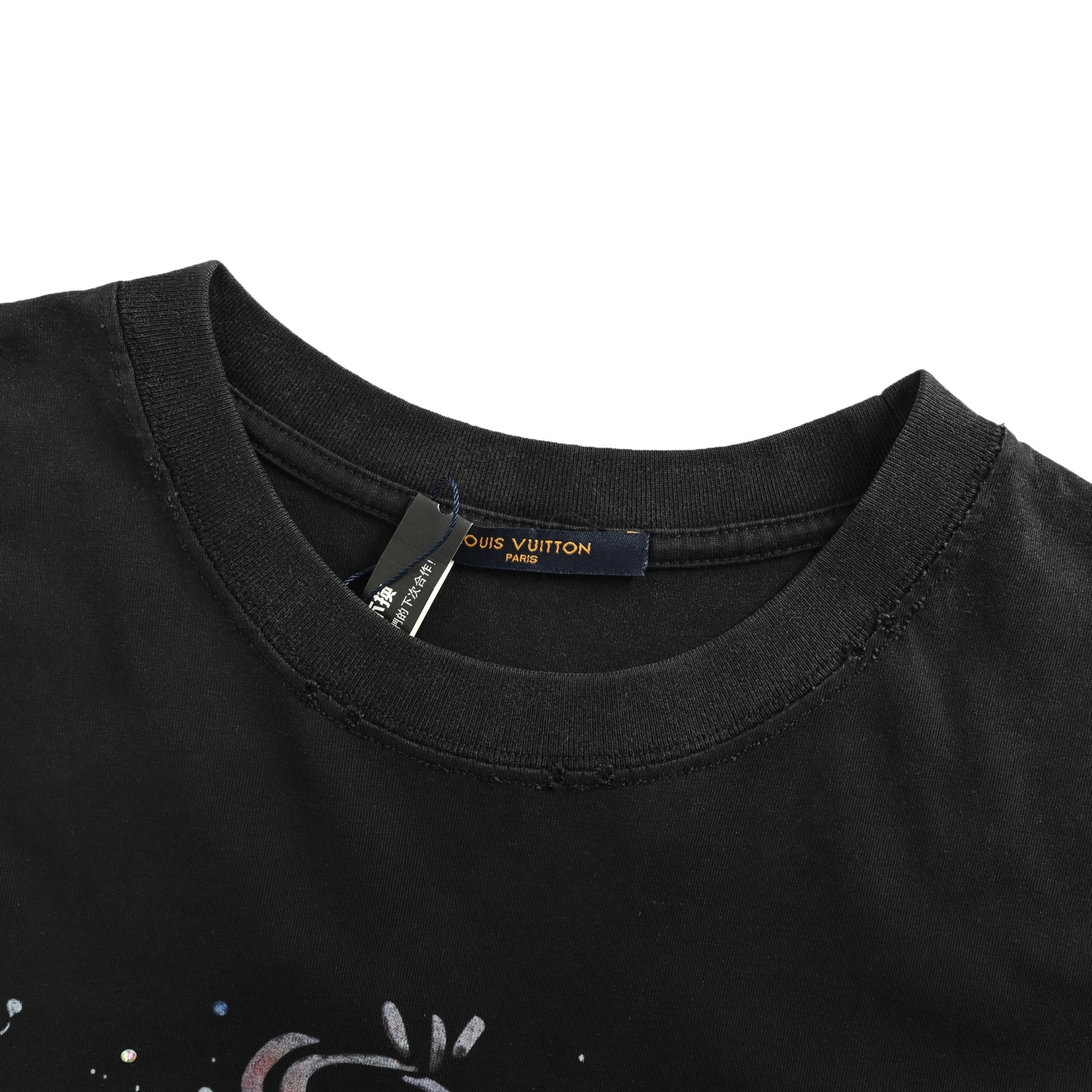 Louis Vuitton 25ss starry sky ink rendering print short sleeve