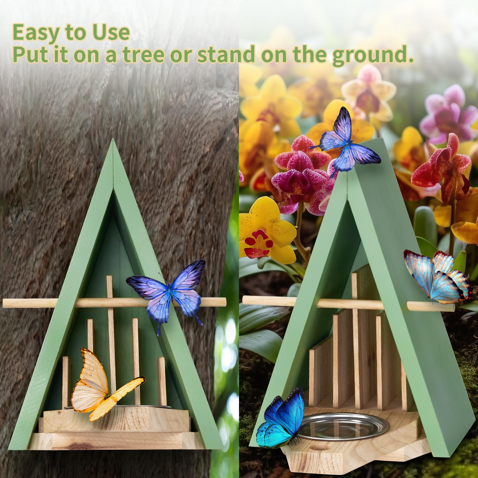 🦋 Butterfly House & Feeder – Natural Habitat to Attract Butterflies to Your Garden!