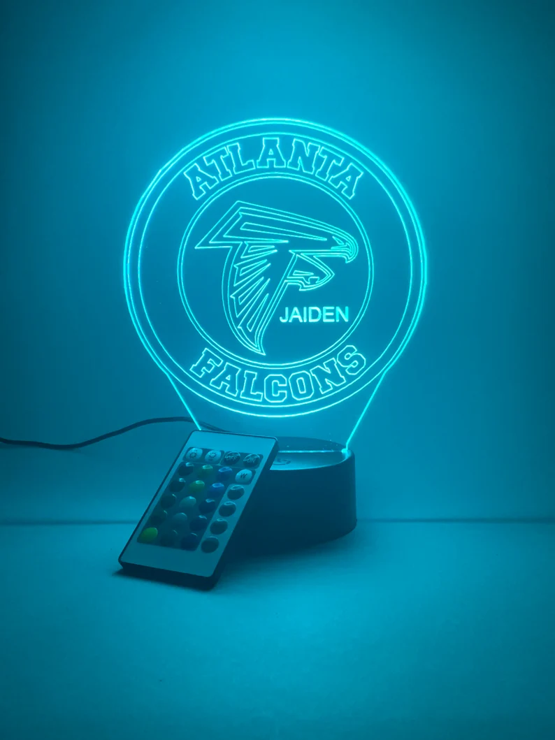 ATLANTA FALCONS 3D LAMP PERSONALIZED