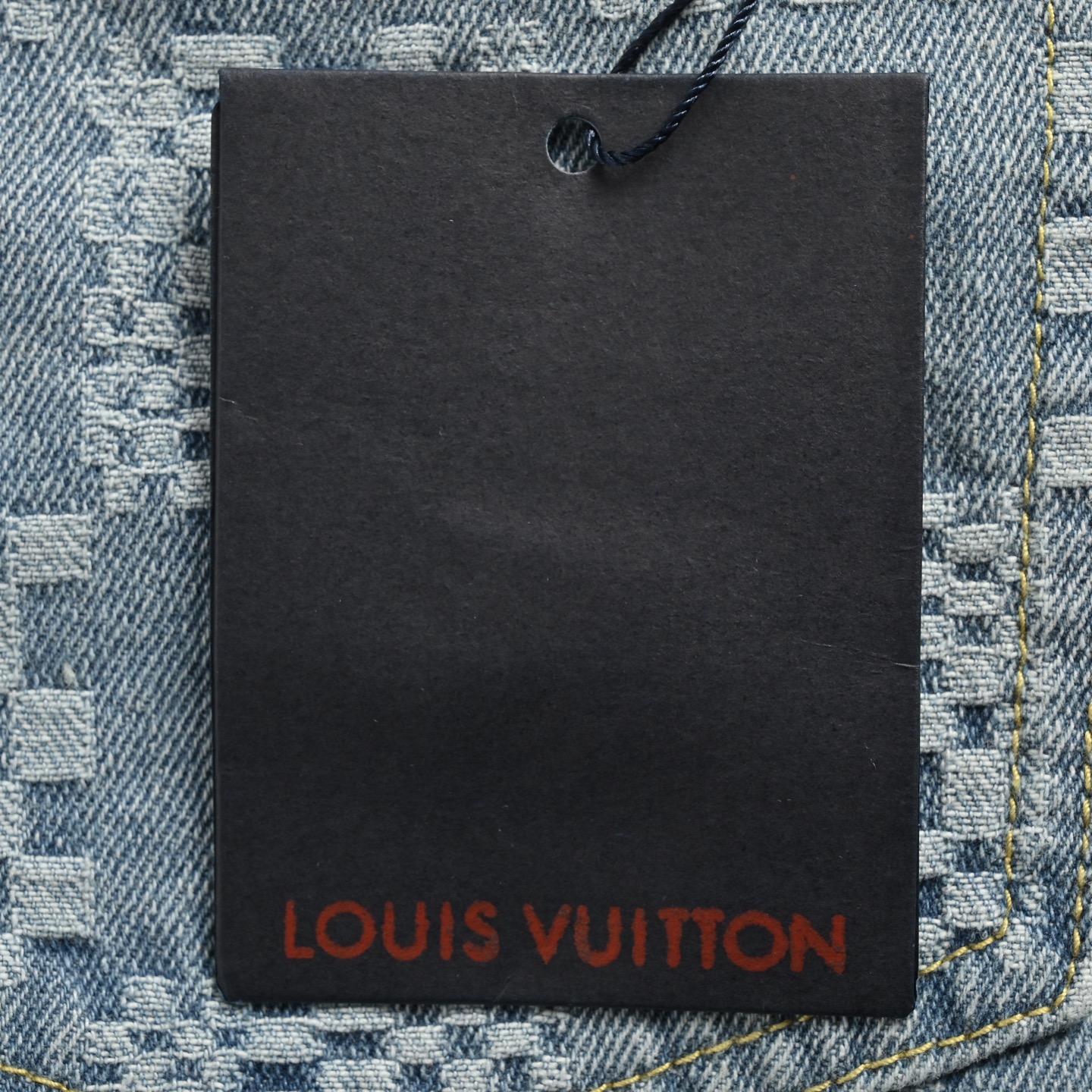 Louis Vuitton 25ss checkerboard jacquard denim shorts