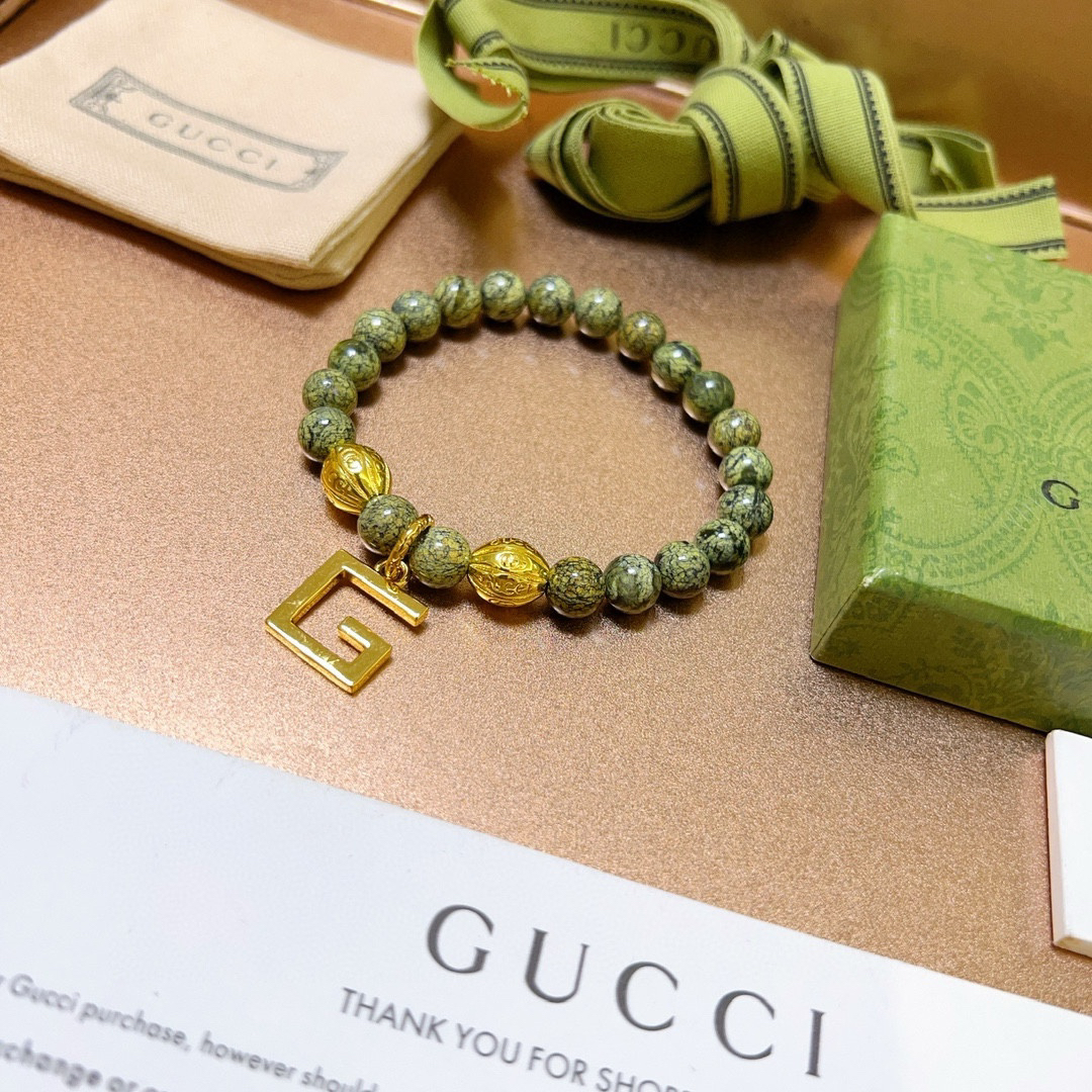 Gucci Natural Stone Herba Rosmarine Bracelet