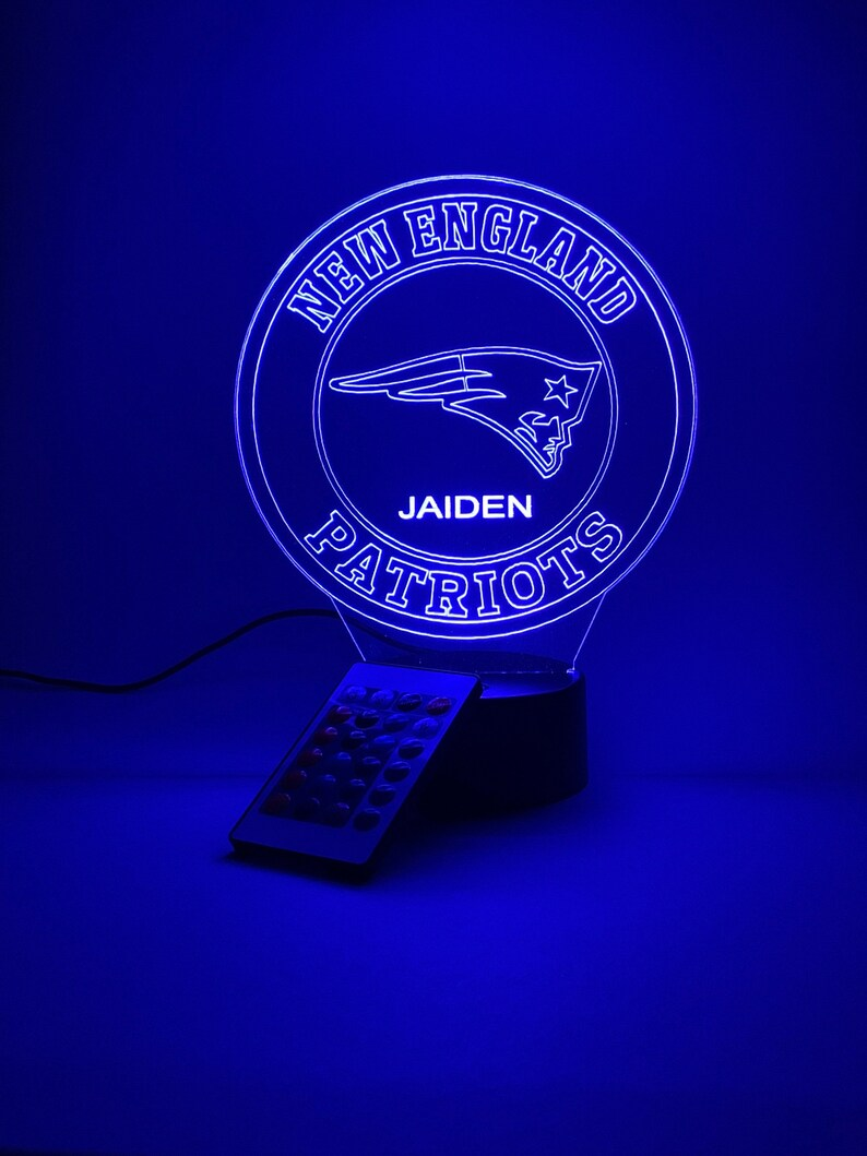 NEW ENGLAND PATRIOTS 3D LAMP PERSONALIZED