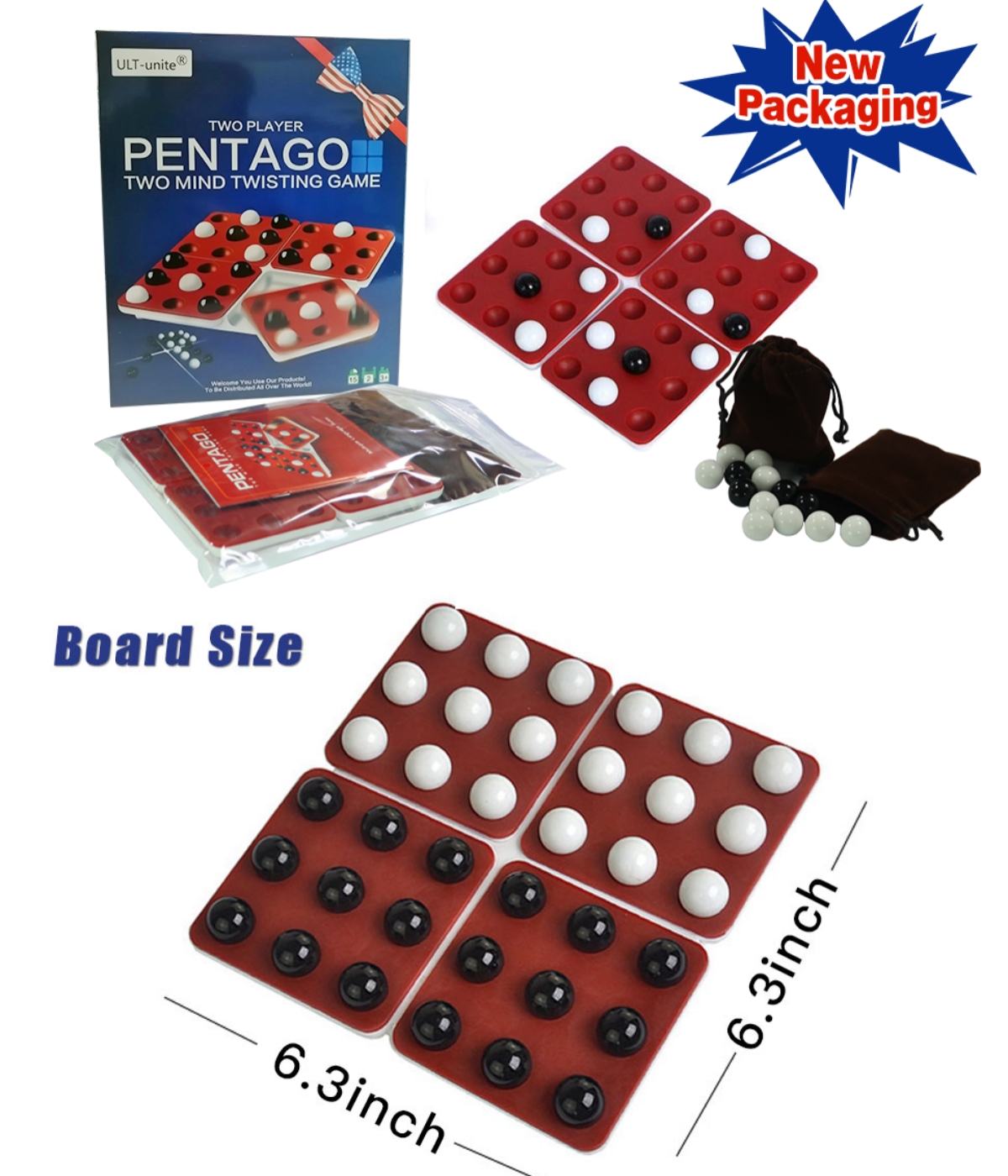 🔥The best product in 2024🔥Wood Cube Wisdom Pentago Game