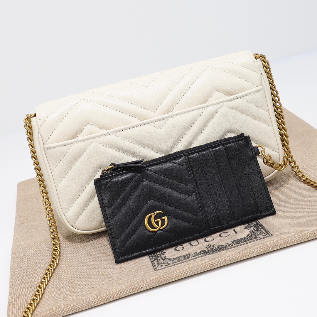 Gucci GG Marmont series small shoulder bag (with card holder) 751526 AACCE 9053