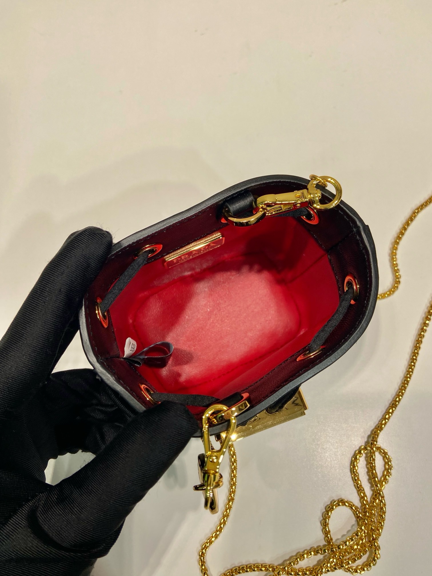 Prada patent leather small bucket 1NR016
