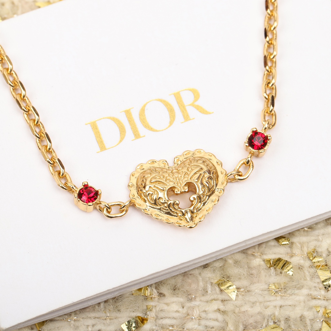 Dior embossed heart bracelet