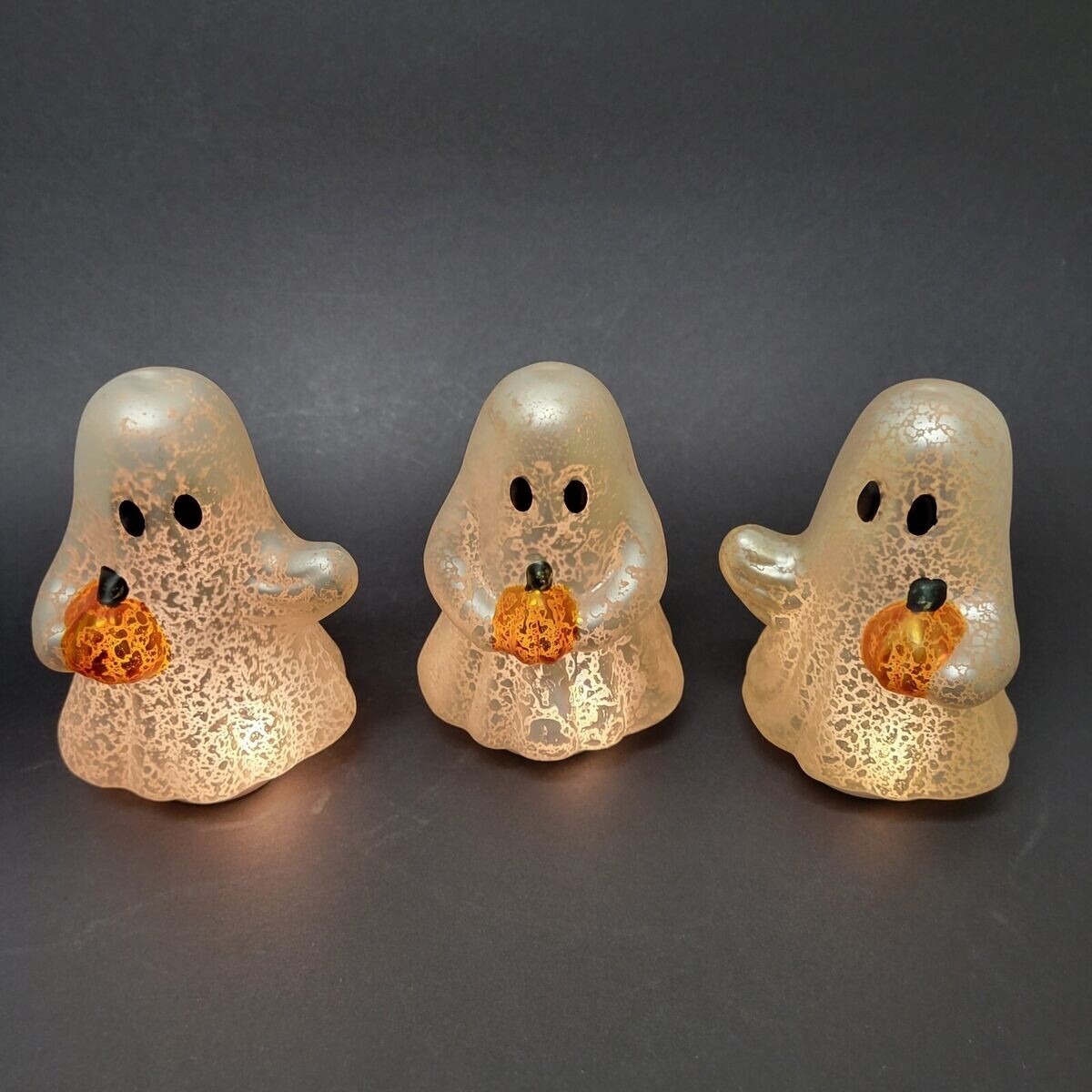 ✨Flash Sale✨Set of 3 Illuminated Mercury Glass Ghosts